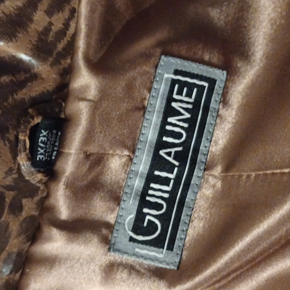 Animal Print Genuine Leather Jacket - Size 3X - Picture 10 of 12